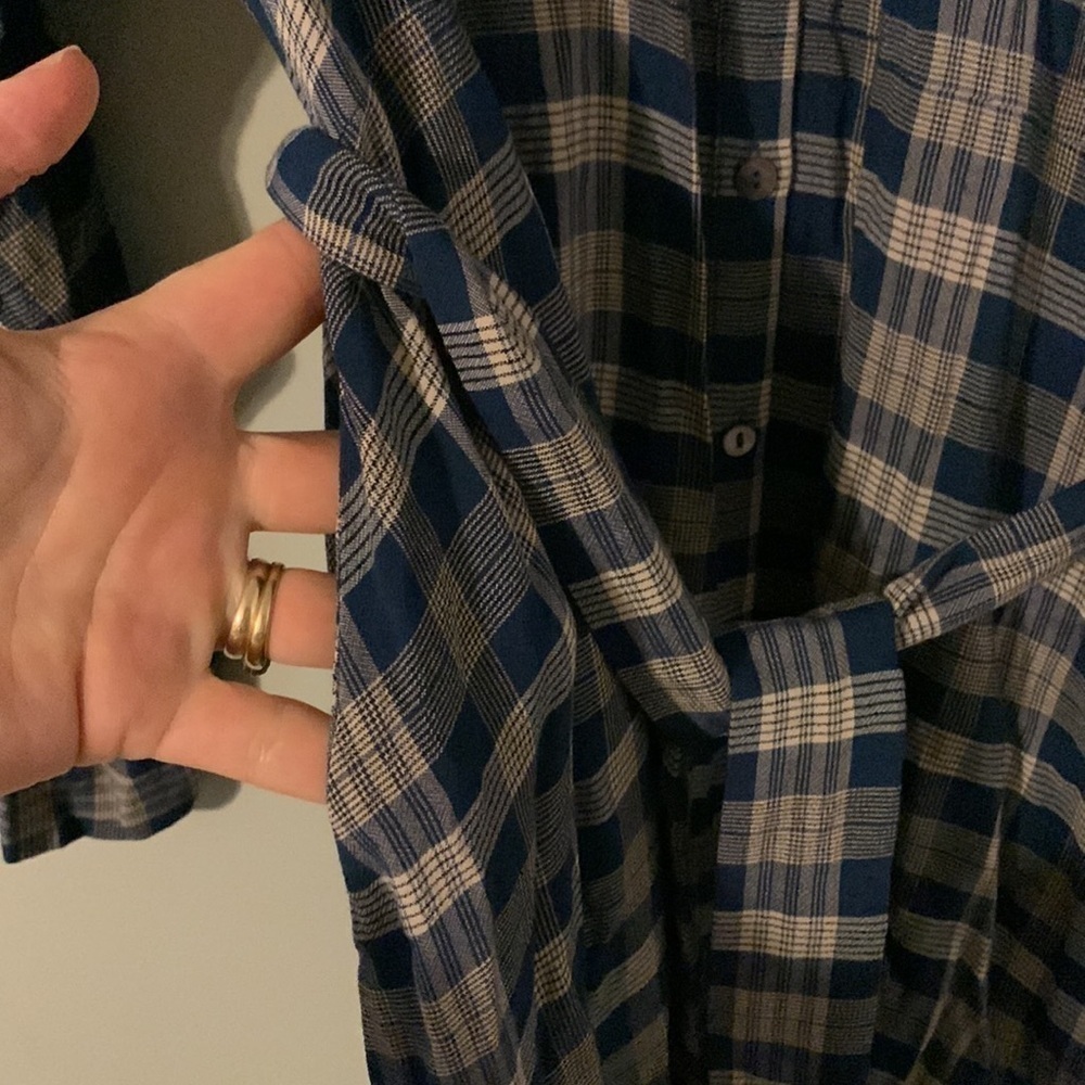 Hatch Alyssa blue plaid dress 0 xs - Picture 8 of 9